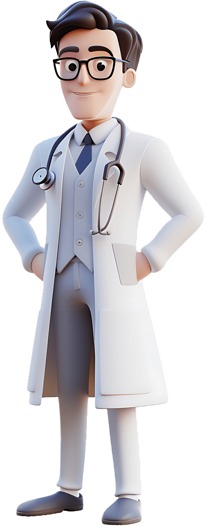 Friendly MBBSTimes doctor advisor in a white coat with a stethoscope